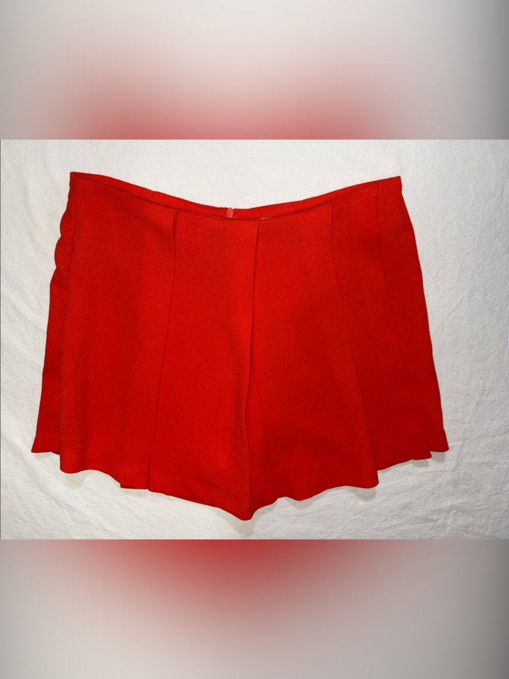 Sophie Rue Red Pleated High Rise Skort Skirt with Under Shorts - Size Medium